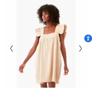Sandstone Hazel Flutter Sleeve Dress